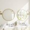 Modern Round Bathroom Wall Mirror with Metal Frame and HD Glass for Bedroom or Hallway